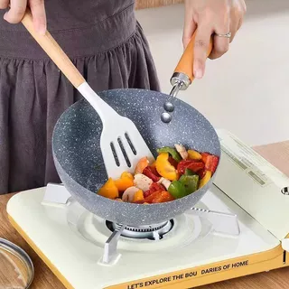 Jumper หม้อ กระทะ สีเทา มีมอก. เคลือบเทฟล่อน nonstick อุ่น ต้ม ทอดได้ เตาแก๊สและไฟฟ้า รุ่น ECO