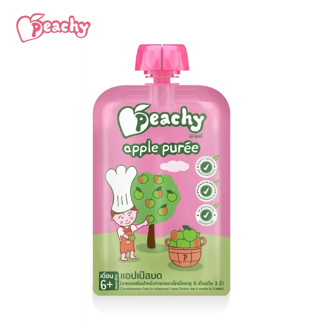 Peachy อาหารเสริมสำหรับเด็ก รสแอปเปิลบด 1 ถุง (R8)