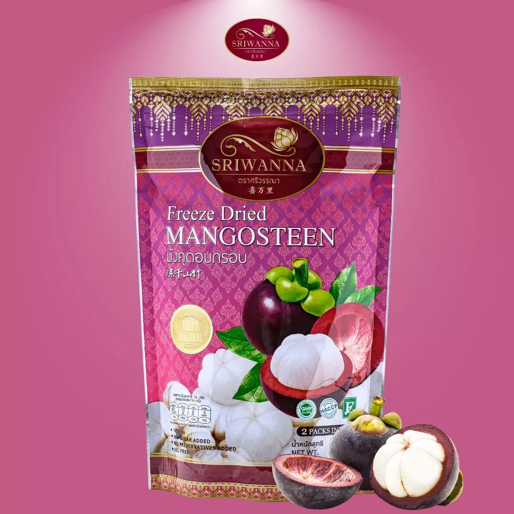 ศรีวรรณา มังคุดอบกรอบ 220g Freeze Dried Mangoteen (6 Individual Packs)