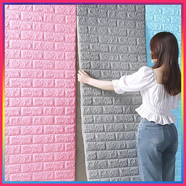 วอลเปเปอร์ ติด ผนัง ห้องนอน สติ๊กเกอร์ wallpaper ติดผนัง 3d แผ่นติด วอลเปเปอร์ ของตกแต่ง