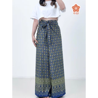 กางเกงเล ลายไทย ผ้าไทย กางเกงขายาว ขาก๊วย ใส่อยู่บ้าน ใส่นอน ใส่สบาย ชุดเที่ยวทะเล ผ้านิ่ม ฟรีไซส์