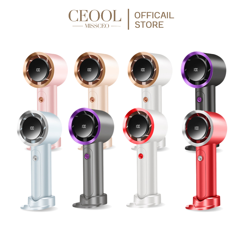 CEOOL พัดลมมือถือ Bladeless Pocket Fan แบบพกพา 1200 mAhอุปกรณ์ทําความเย็นขนาดเล็กแบบพกพาปลอดภัยสําหรับการใช้งานกลางแจ้ง