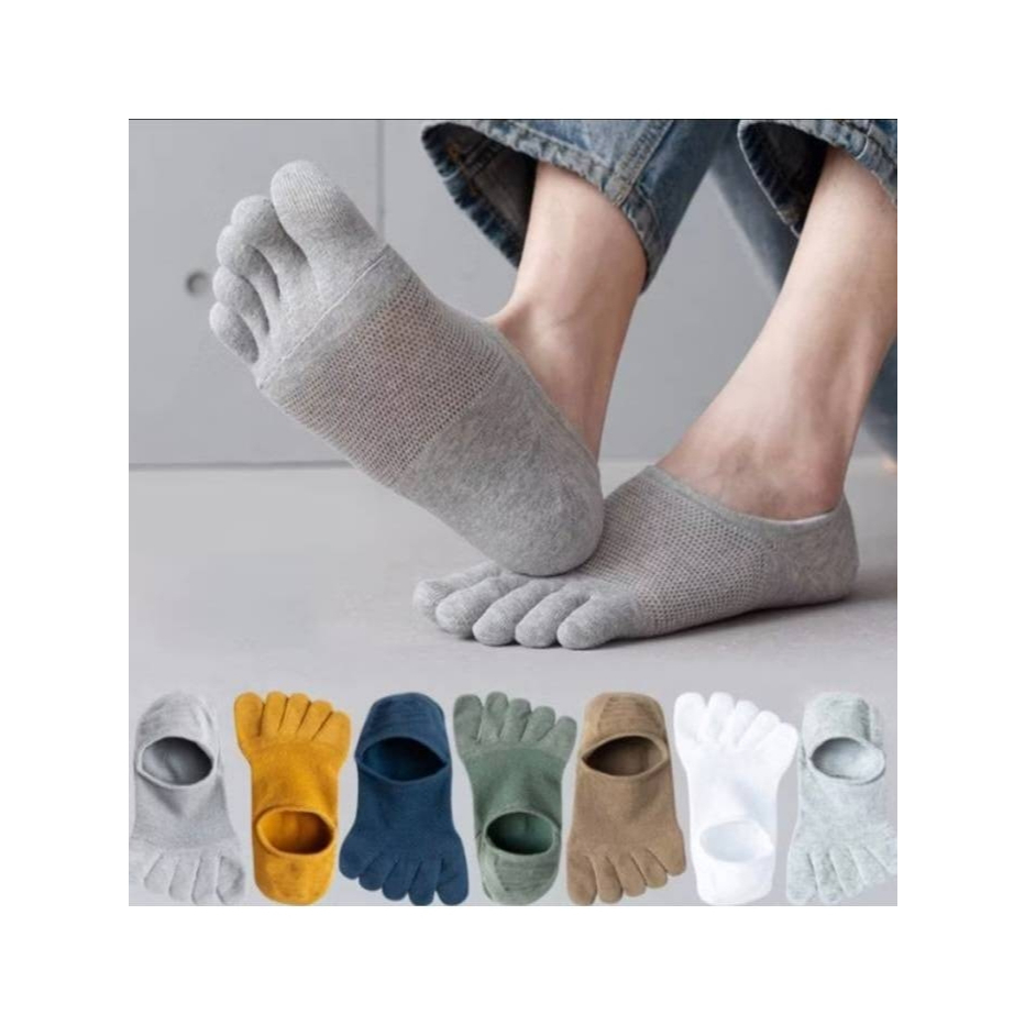 ถุงเท้าแยก5นิ้ว ข้อเว้า ระบายอากาศ ใส่เดินกระชับ ถุงเท้า มีกันลื่น ถุงเท้าแยกนิ้ว เนื้อผ้า Cotton