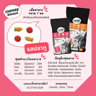 ชิปเปอร์ แคท (10กก) CHIPPER CAT อาหารแมวโต คุ้มค่า คุ้มราคา