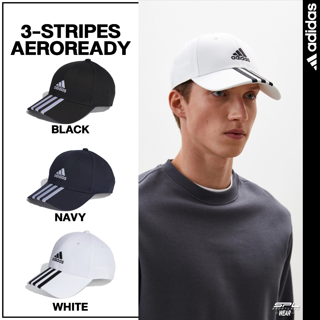 Adidas หมวกกีฬา หมวกเบสบอล ผ้าฝ้ายทวิล 3-Stripes Cotton Twill Baseball IB3242/ II3509 / II3510 (900)