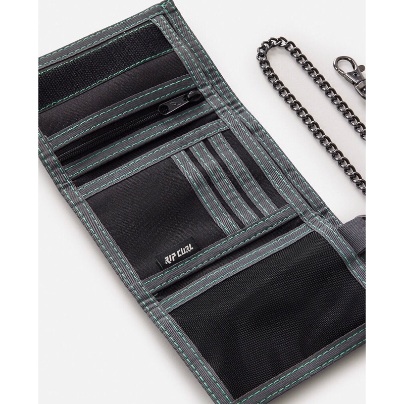 RIPCURL กระเป๋าตังค์ผ้า3พับ ( มีโซ่ ) 02EMWA KIDS CHAIN SURF WALLET A25 สินค้ามือ1 แท้shop ป้ายห้อย