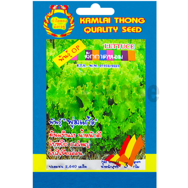 เมล็ดพันธุ์ผักกาดหอม พันธ์ุพุ่มแก้ว ตรากำไลทอง