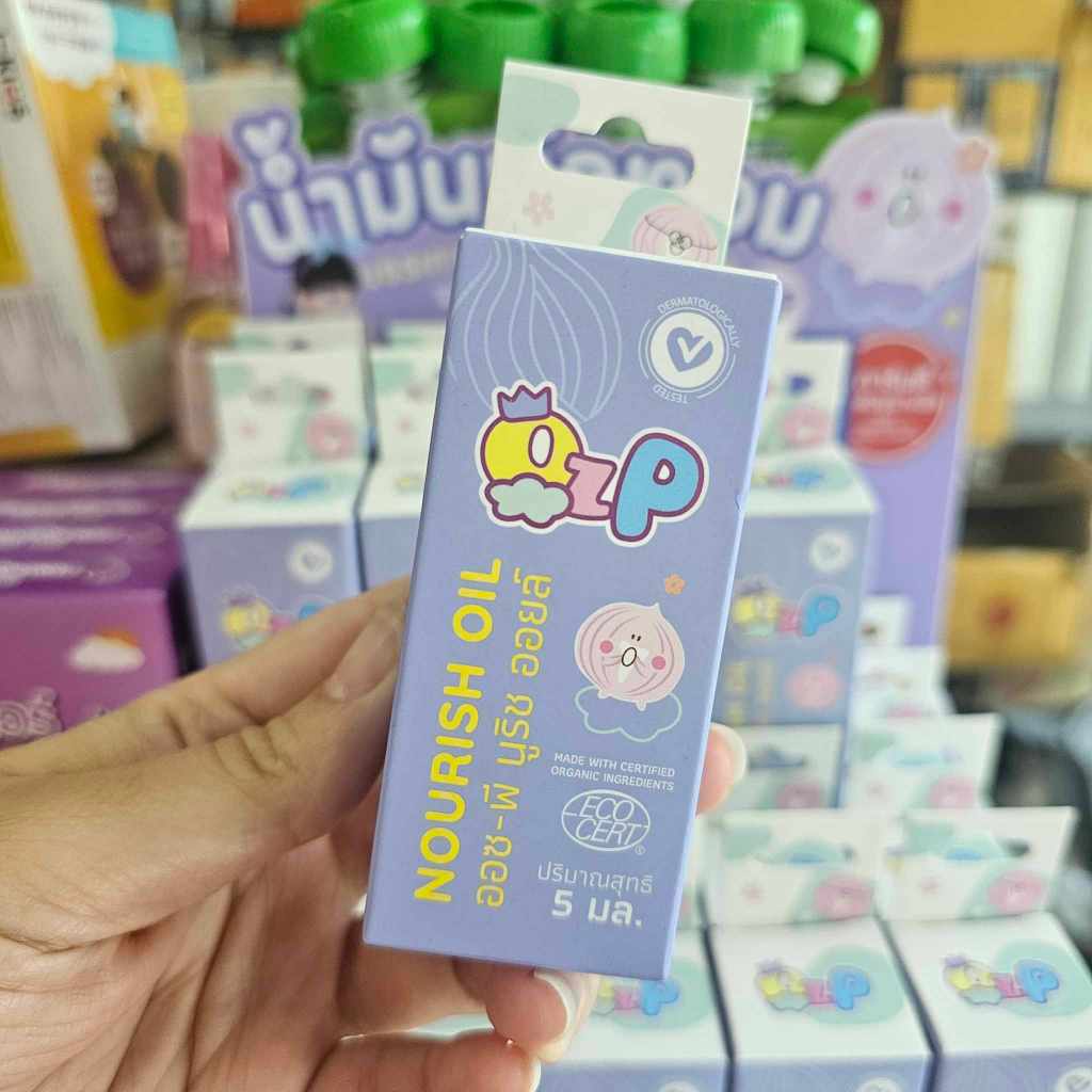 OZP NOURISH OIL 5ml. น้ำมันหัวหอม ออซ-พี นูริช ออยล์ แบบลูกกลิ้ง เพื่อลูกน้อย หอมนานและปลอดภัย