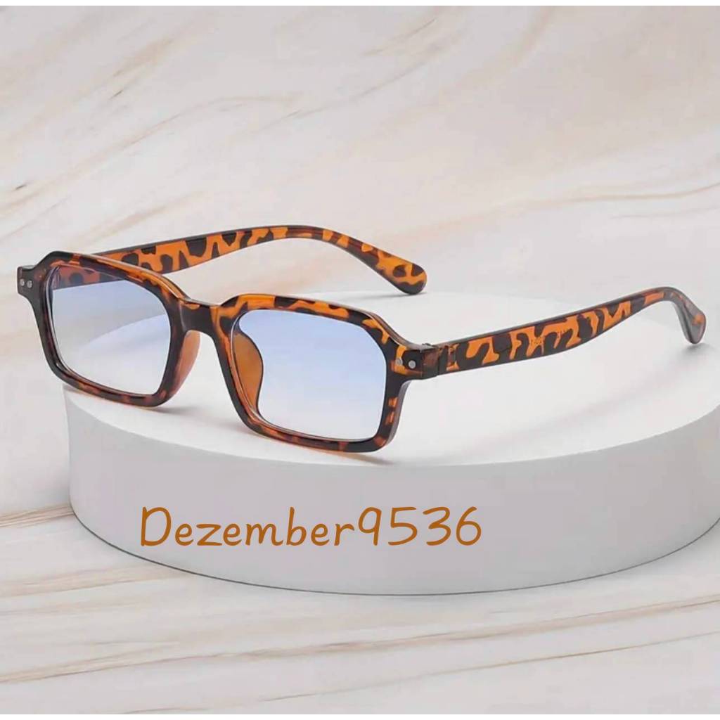 แว่นตากันแดด   แว่นวินเทจ ทรงสี่เหลี่ยม    แนวเกาหลี สวยๆ รุ่นใหม่ ป้องกัน UV 400 สำหรับผู้ชายและผู้หญิง รุ่น 13142