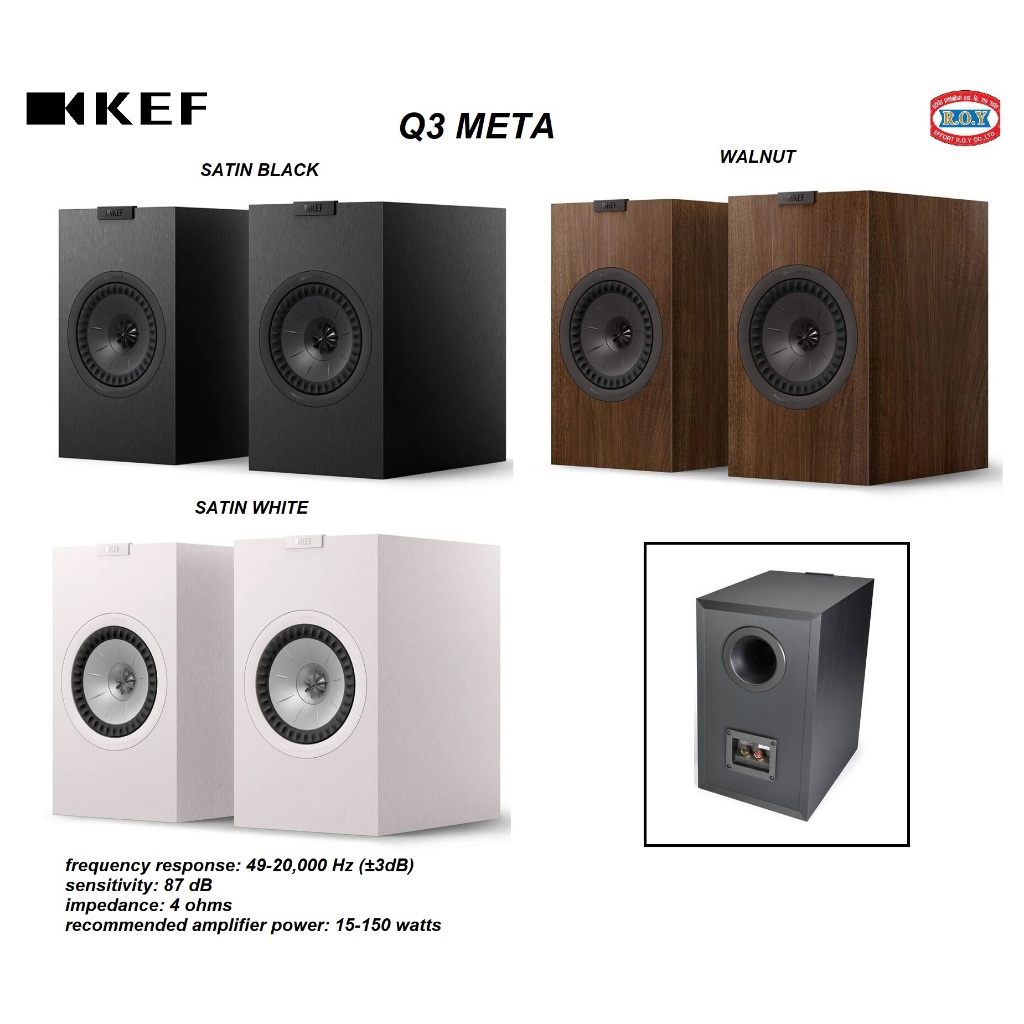 KEF Q3 META Bookshelf Speaker  PAIR