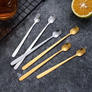 ช้อนตักมัทฉะ ช้อนคนกาแฟ ชา นม สเตนเลส “รุ่นบาง” ด้ามจับยาว 1…