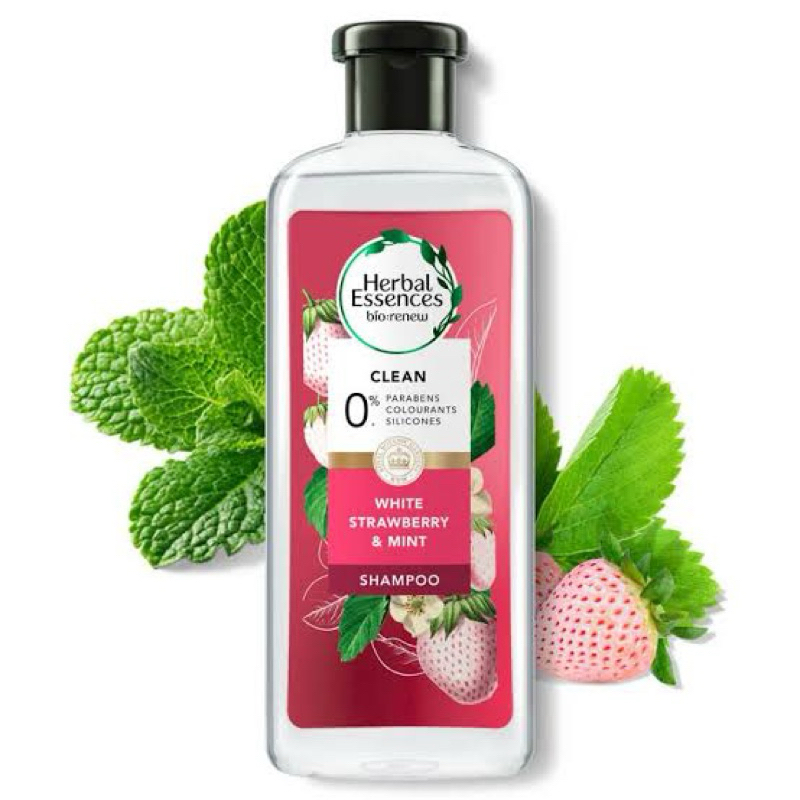 east Herbal essence bio renew clean 0% parabens colourants strawberry & mint 240 ml. แชมพุ ครีมนวด ขายแยก
