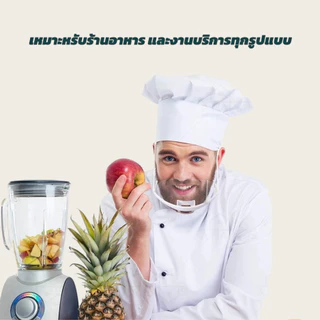 หน้ากากเชฟกันน้ำลายแบบใสสำหรับห้องครัว โรงกาแฟ ร้านอาหาร ร้านเบเกอรี่ 10ชิ้น/แพ็ค