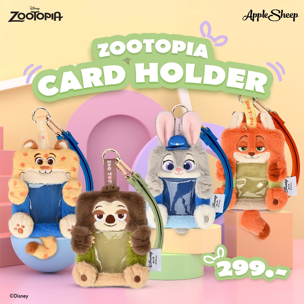 [Card Holder Zootopia] ที่ใส่บัตรห้อยคอ Frame Card มีสายคล้อง ซูโทเปีย นครสัตว์มหาสนุก ขนนิ่มน่ารัก 