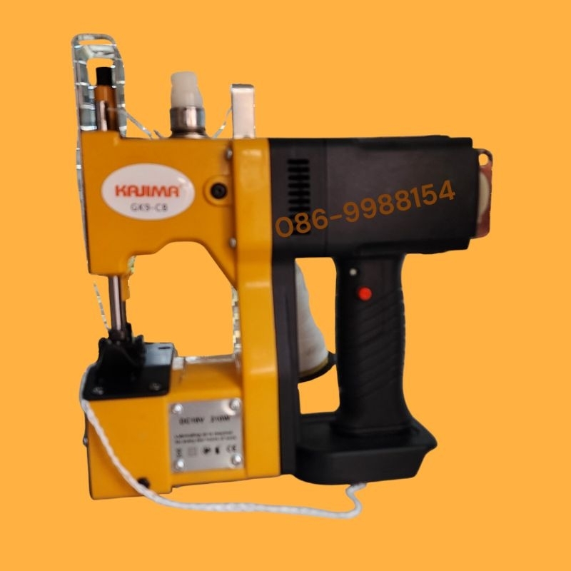 จักรเย็บกระสอบ KAJIMA Y-GK9-CB  รุ่นไร้สาย ใช้แบตเตอรี่ จักรเย็บกระสอบไร้สาย KAJIMA จักรเย็บปากถุง เ
