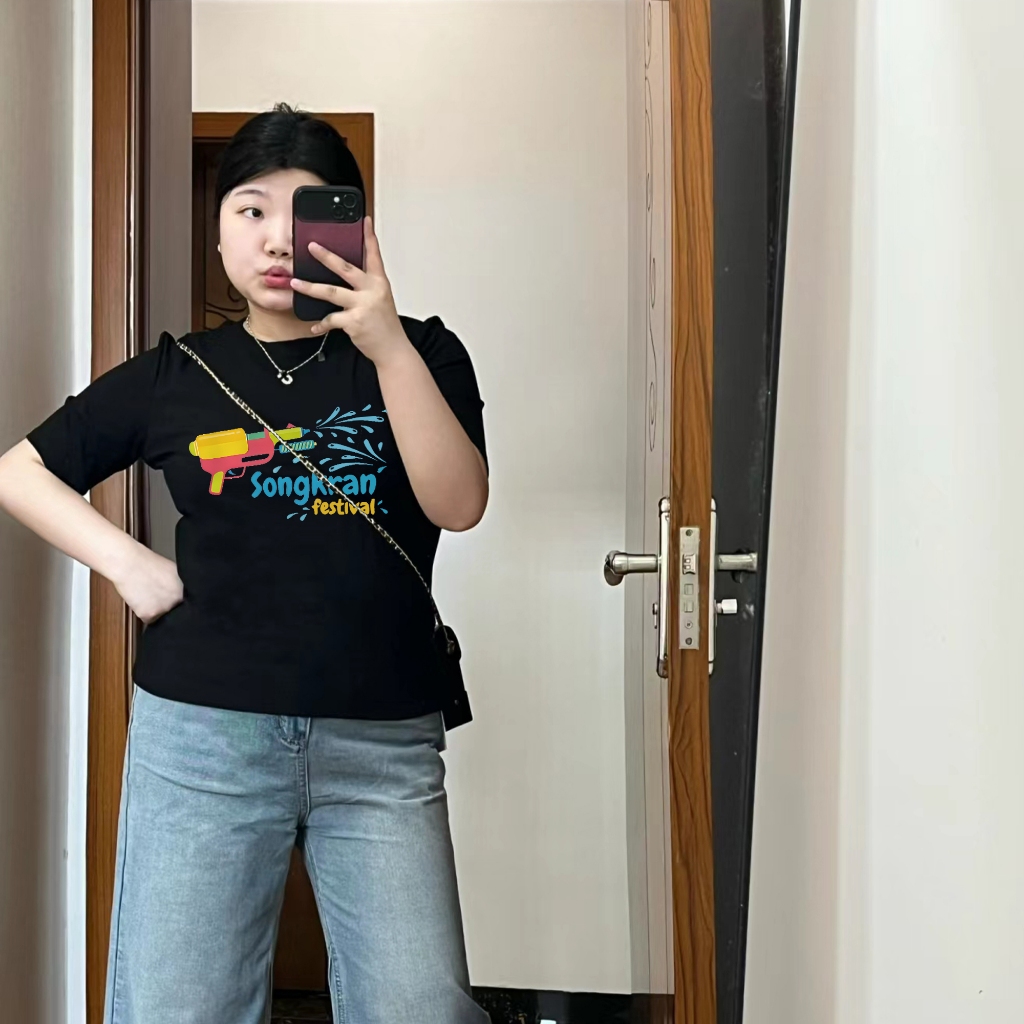 Teddy Tee💧 เสื้อสงกรานต์ "SONGKRAN GUN"เสื้อพิมพ์ลาย สวมใส่สบาย S-4XL  ฝ้าย 100%   การ์ตูนน่ารัก OVE