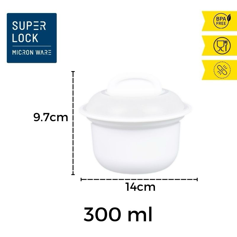 Superlock ที่ทำไข่ตุ๋นไมโครเวฟ ถ้วยทำไข่ตุ๋น ชามเวฟ ที่นึ่งไข่ ภาชนะสำหรับอุ่นอาหารในไมโครเวฟ - รูปที่ 6