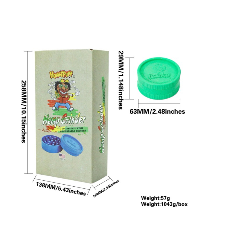 Hemp Grinder Honeypuff (63mm)(B)