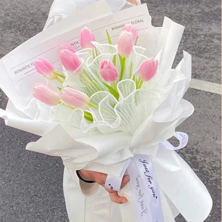 กระดาษห่อช่อดอกไม้ ประดับมุก 4เมตร ผ้าตาข่าย อุปกรณ์ตกแต่งงานแต่งงาน วันวาเลนไทน์ DIY