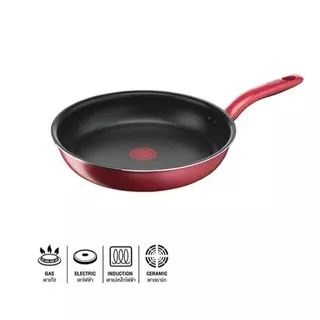 TEFAL กระทะด้ามนอนสติ๊กทรงตื้น So Chef รุ่น G1350296 ขนาด 21 ซม. สีแดง