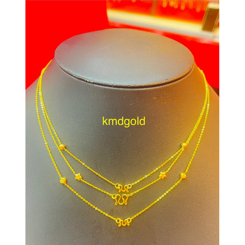 KMDGold สร้อยคอทองแท้96.5% ครึ่งสลึง จี้ในตัว สินค้าขายได้จำนำได้ พร้อมใบรับประกันสินค้า ราคา ถูกที่สุด ดีลบีเคเค แกลเลอรีภาพที่ 2