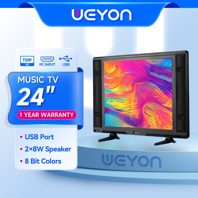 WEYON ทีวี 24 นิ้ว LED TV 17 นิ้ว โทรทัศน์ Built in Speaker