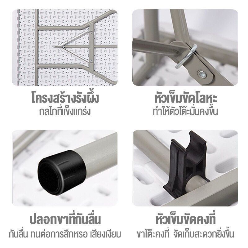 【รับประกัน40ปี】 โต๊ะพับได้ อลูมิเนียม โต๊ะแคมป์ปิ้ง กลางแจ้ง ในร่ม แคมป์ปิ้งปิกนิก โต๊ะพับพกพา - รูปที่ 3