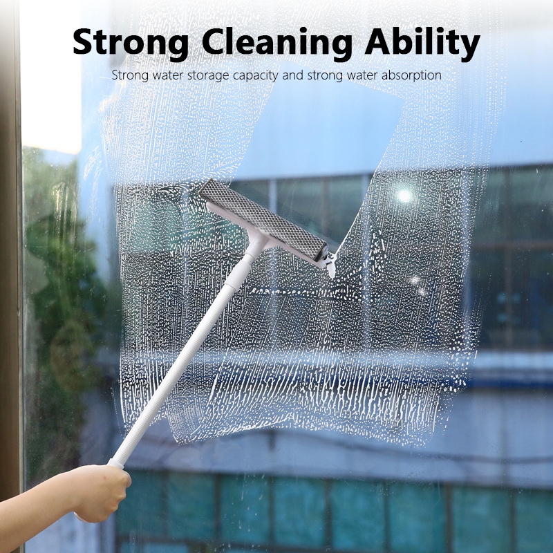 ด้ามอลูมิเนียมขูดกระจก ด้ามยืดหดได้ อุปกรณ์ทำความสะอาด - รูปที่ 2