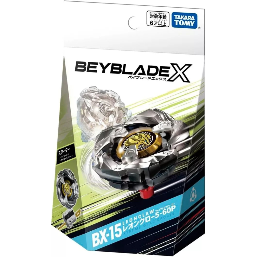 [พร้อมส่ง]TAKARA TOMY BEYBLADE X BX-15 STARTER LEON CLAW 5-60P ของแท้ Lot.Hk มาพร้อมที่ชู๊ต