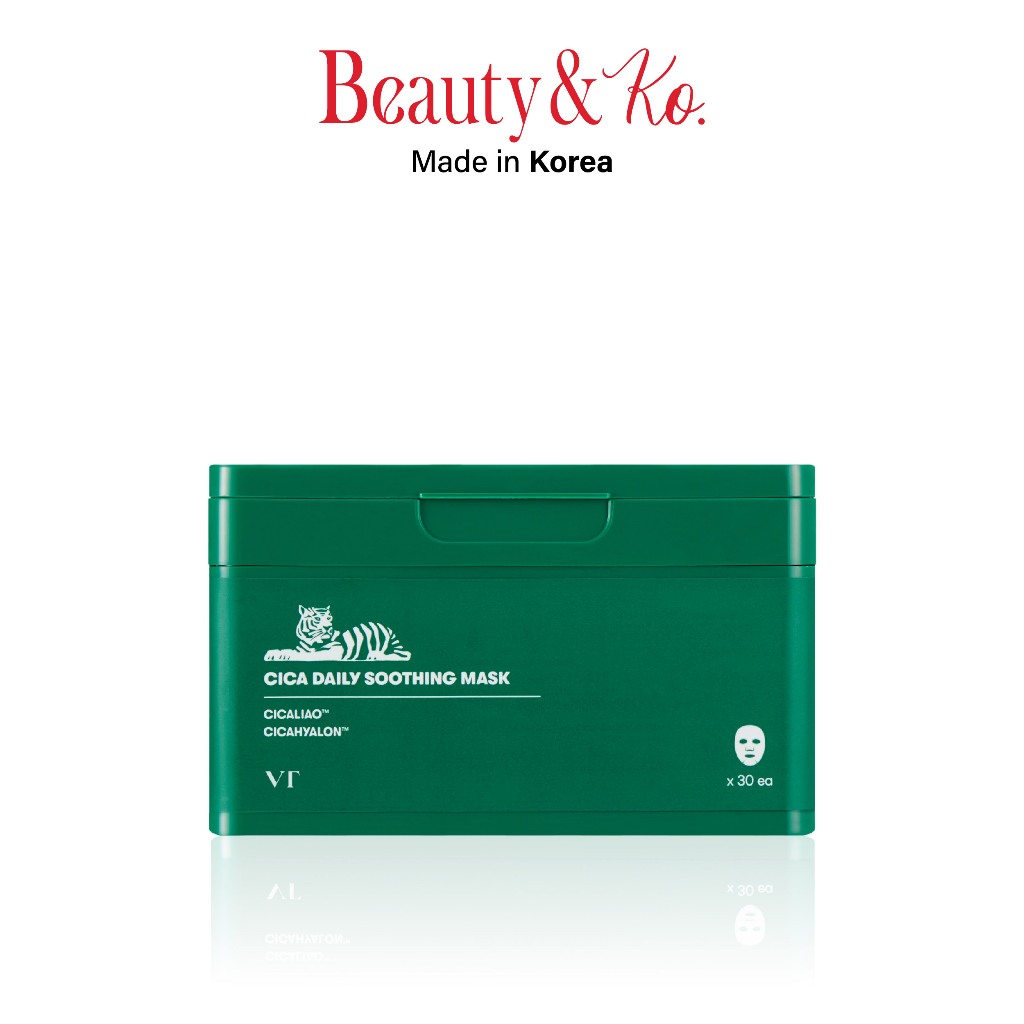BeautyandKo VT CICA DAILY SOOTHING MASK มาส์กชีท เพื่อผิวหน้าที่ชุ่มชื้นและบรรเทาอาการระคายเคือง