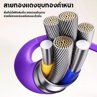 สายเคเบิลชาร์จเร็ว 4in1 สายชาร์จ Fast Charge 240w สายชาร์ประดับไฟ RGB สีสันสดใส สายยาว1เมตร2เมตร