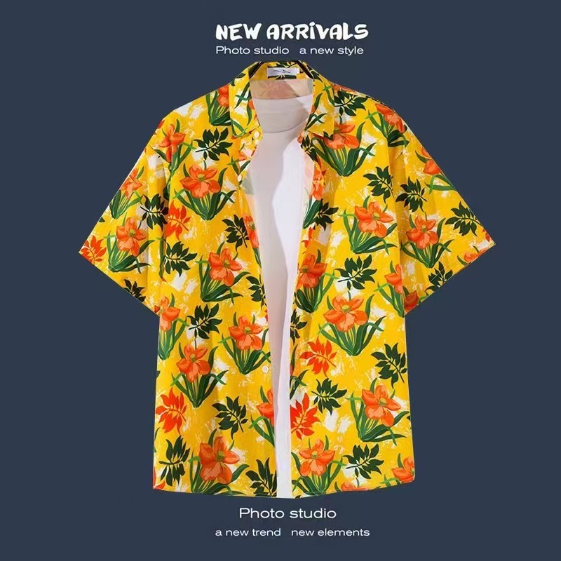 พร้อมส่ง เสื้อลายดอก เสื้อเชิ้ตสวยๆ ใส่เที่ยว เล่นน้ำสงกรานต์ ใส่ไปทะเล