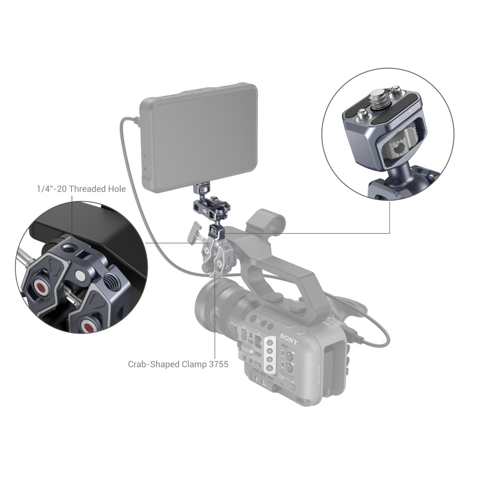 smallrig 3873 Magic Arm with Dual Ball Heads (1/4”-20 Screws)