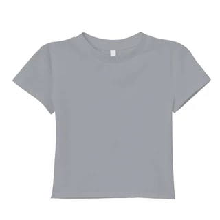 เสื้อยืด Baby Tee สีพื้น เสื้อยืดเบบี้ทีเเขนสั้น Earth-tone Cotton 100%