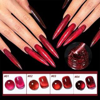 XEIJAYI สีทาเล็บเจล UV LED แคทอาย โทนสีแดงกำมะหยี่เงาสวย ตรงปก ติดทนนาน สินค้าคุณภาพเกินราคา ขนาด 10 ml.💄พร้อมส่งในไทย💄