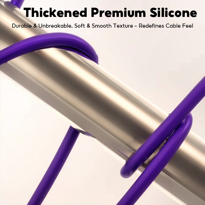 สายชาร์จเร็ว 4in1 Fast Charge 240w แสงไฟ RGB สีสันสดใส สายชาร์มือถือ TYPE C USB - รูปที่ 7