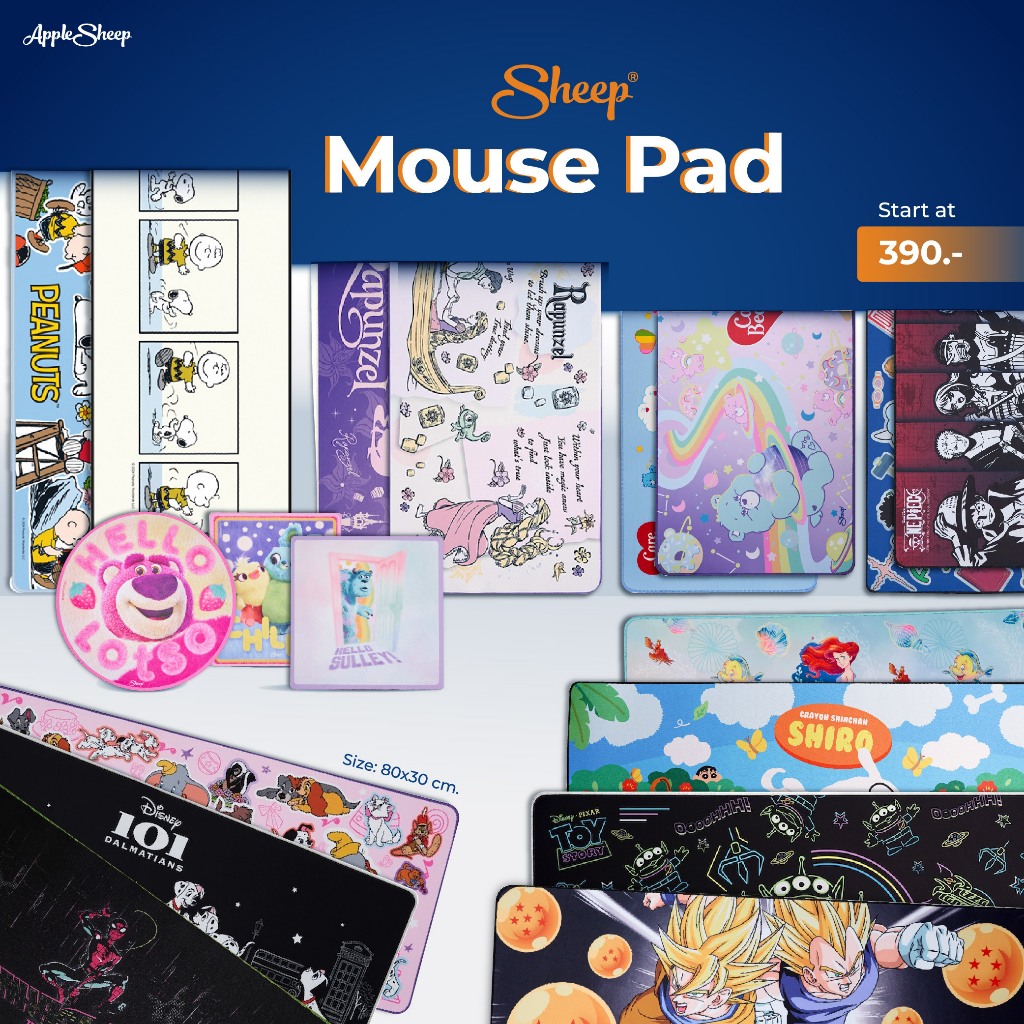 [Mousepad] แผ่นรองเมาส์ ขนาดใหญ่ แผ่นยาว กันลื่น ไม่ลอก รวมลาย การ์ตูน น่ารักๆ เท่ๆ ลิขสิทธ์แท้ พร้อมส่ง
