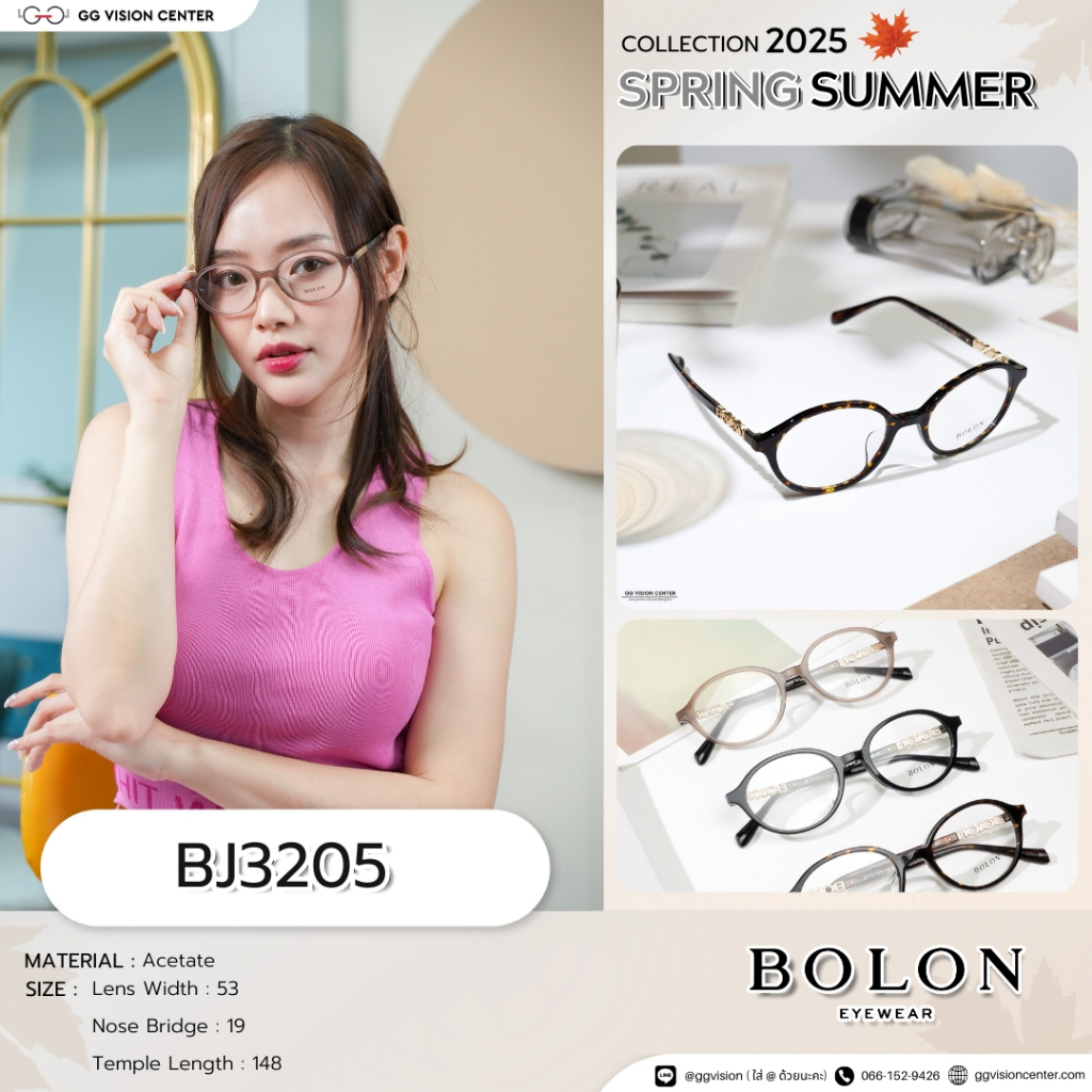 BOLON​​ Eyewear รุ่น Vancouver รหัส BJ3205 แว่นตาโบลอน Collection Spring/Summer 2025 by GG VISION CE
