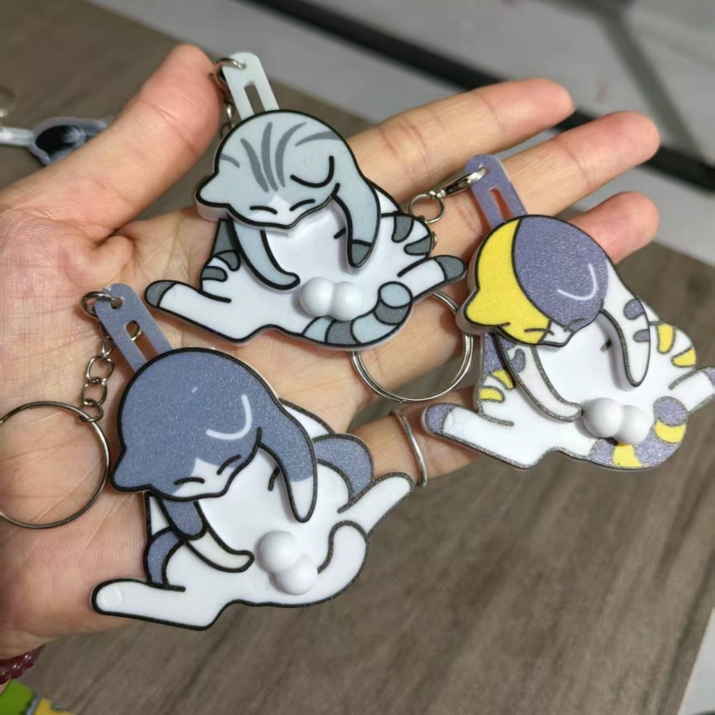 😻การจัดส่งที่รวดเร็ว😻ของเล่นคลายเครียดแมวจี้ดึงและหมุนตลก ของขวัญเพื่อนแมวไข่แมว - รูปที่ 3