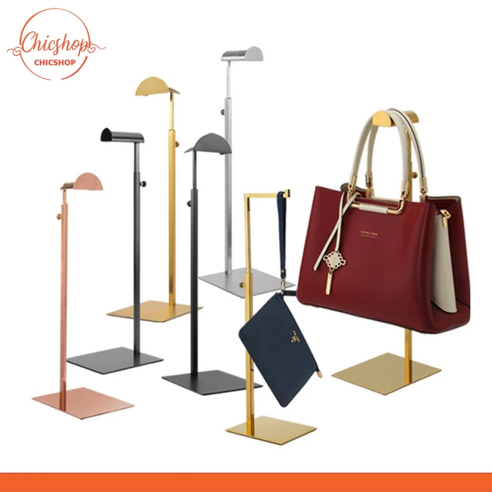 chishop ที่แขวนกระเป๋าสแตนเลส ปรับความสูงได้ Stand Display Bag ขาตั้งโชว์กระเป๋า
