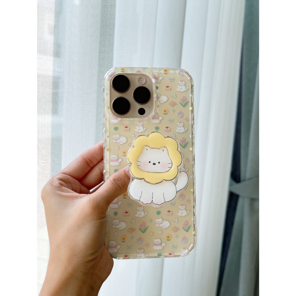 [i17] พร้อมส่ง✨S1366 แมวดอกทานตะวัน+ไอริง เคสไอโฟน แฟชั่นเกาหลี เคสสำหรับ Iphone 12-17Promax - รูปที่ 6