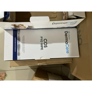 DermaCore COS PYO Wipe ผ้าเปียกสำหรับโรคผิวหนังติดเชื้อรา แบคทีเรีย ยีสต์ ในสัตว์เลี้ยงทุกชนิด