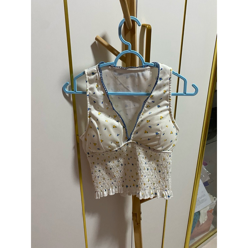 แขนกุดคอวีลายดอกไม้🪻💐🩵cicishop