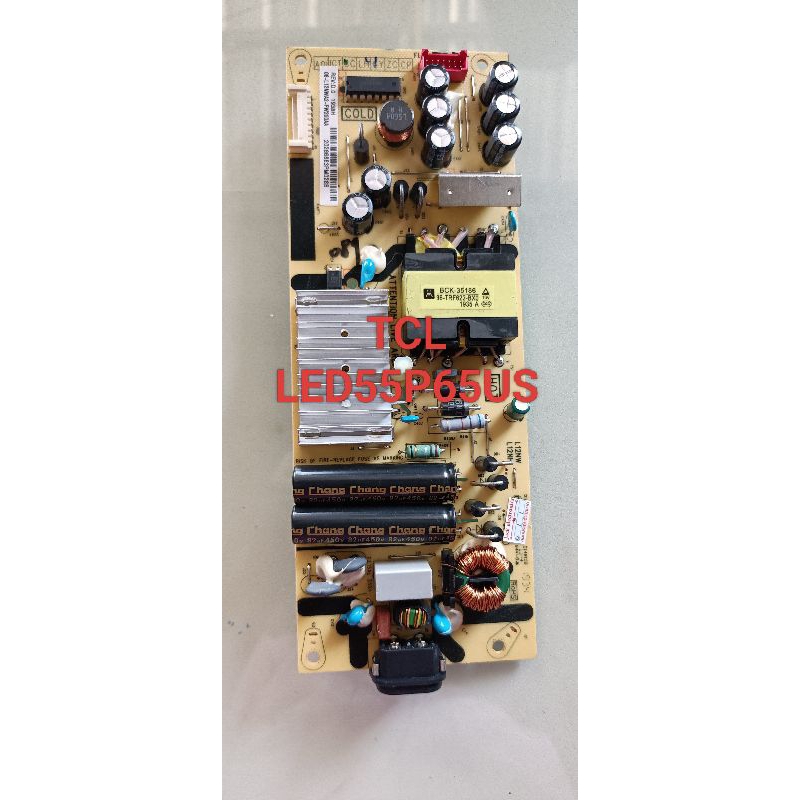บอร์ดเพาเวอร์ซัพพลายทีวี tcl 55 นิ้วรุ่น LED 55 P65 USแท้ถอด