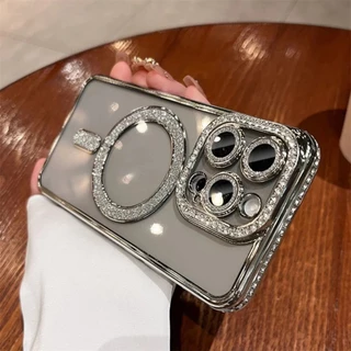 เคสโทรศัพท์มือถือ ปิดด้านหลัง กันกระแทก ประดับพลอยเทียม สําหรับ iPhone 17 Air 17Pro 17Promax 15 14 12 11 13 16 Pro Max