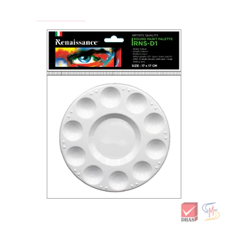 Renaissance จานสี จานสีนํ้า ทรงกลม RNS-D1 ขนาด 17cm. (1 ชิ้น)