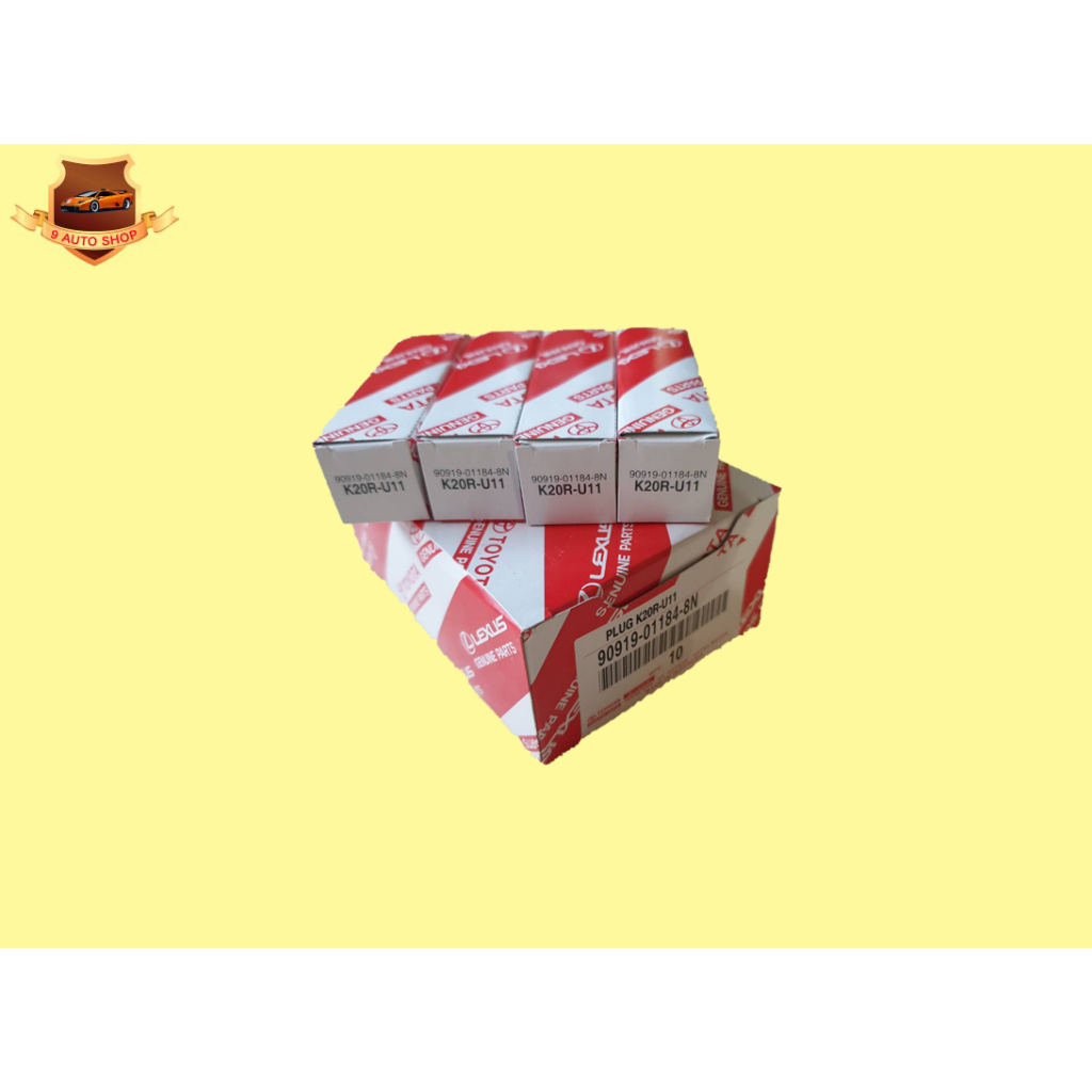 หัวเทียน K20RU11 AE100,AE110,SOLUNA,VIOS,ยาริส,ALTIS 1600,18001JZ,2JZ แท้ๆเบิกห้าง (4หัว 1ชุด) ราคาช