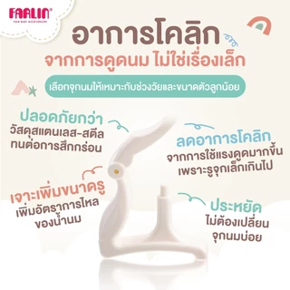 (คุ้มค่ากว่าที่เคย) Farlin เครื่องเจาะรูจุกนมตามวัย ใช้ได้นานยิ่งขึ้น ปลอดภัย ลดสำลัก มีสคบ.