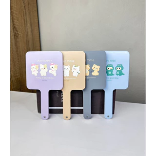 Moshi Moshi กระจกด้ามจับ กระจกพกพา กระจกถือบานใหญ่