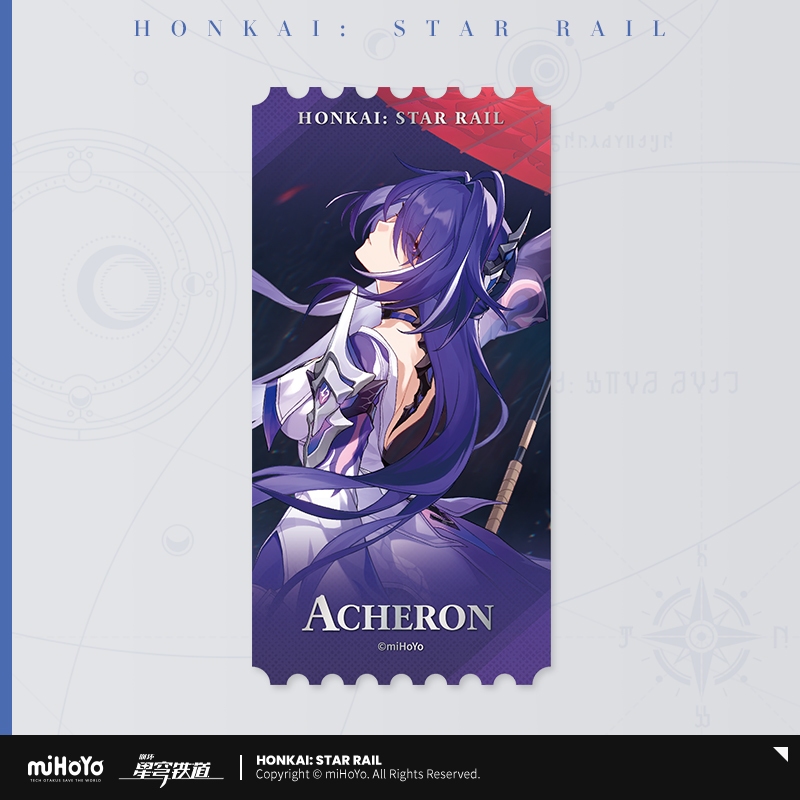 [ พร้อมส่ง / Official ] Honkai : Star Rail Laser Ticket - Acheron ฮงไค สตาร์เรล ตั๋วเลเซอร์ - Acheron